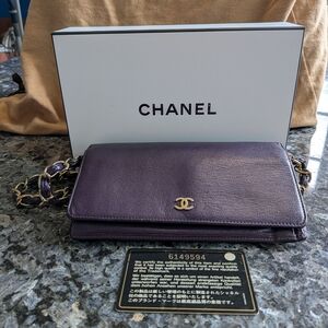 Chanel Purple Leather Women's Bag